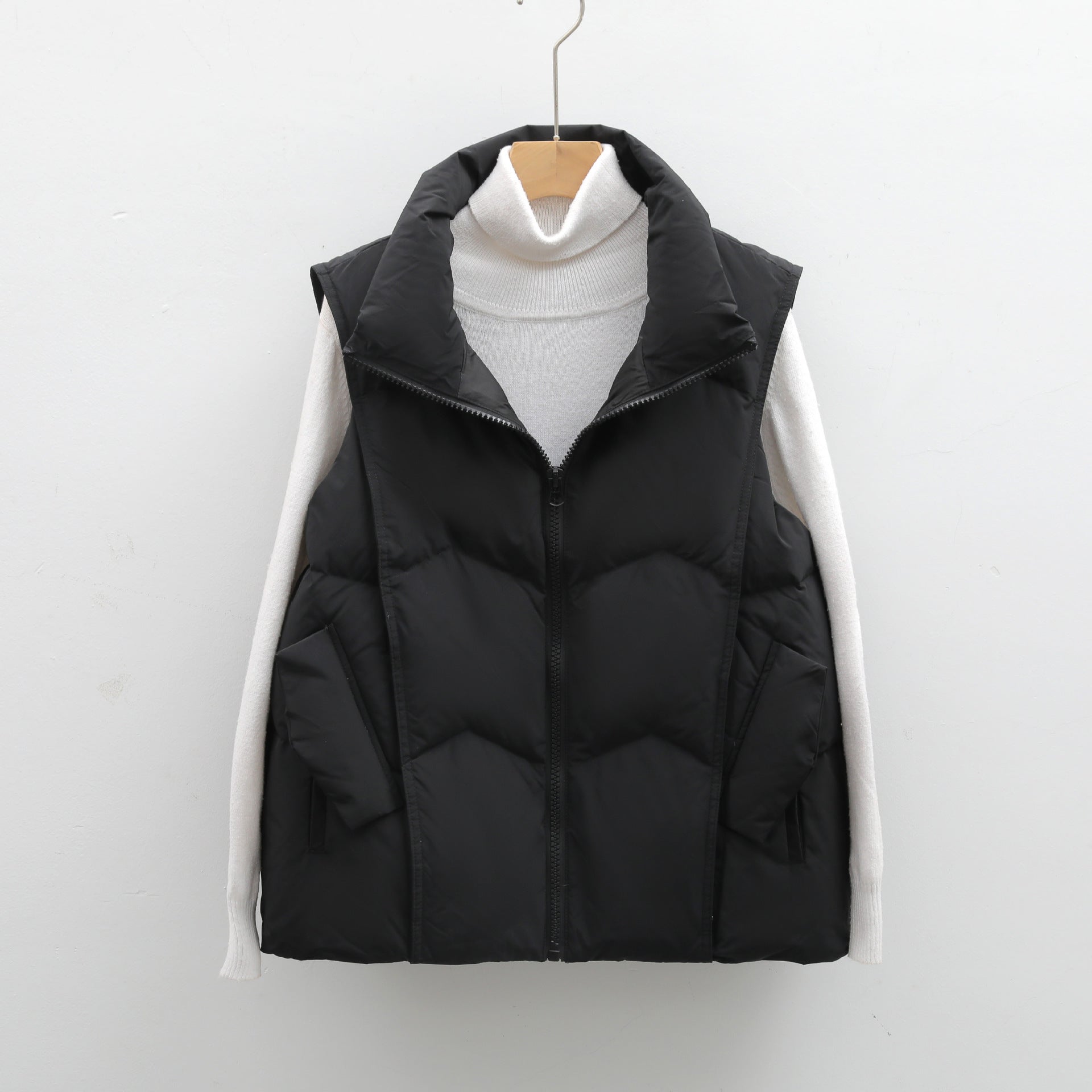 Women's Vest Solid Color Simple Down Jacket Loose Short Style