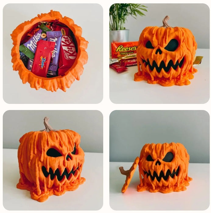 Smeltende Halloween Jack-O-Lantern Candy Bucket voor trick or treat