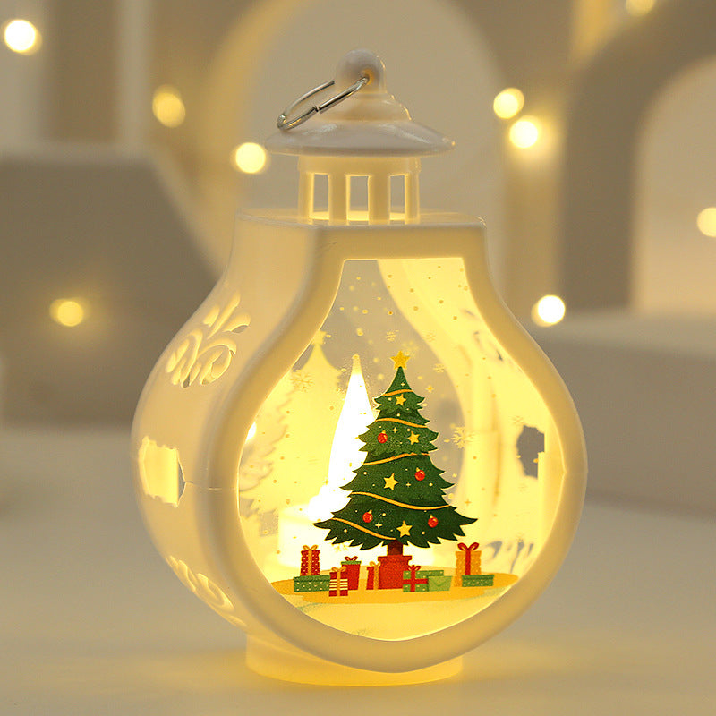 Kerstthema Snowglobe Style Lamp met LED -licht