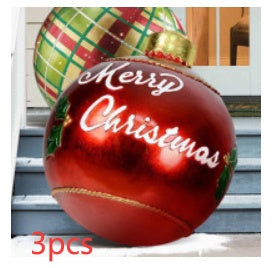 60 Centimeter Hanging Oversized PVC Christmas Ornaments for Exterior Decor