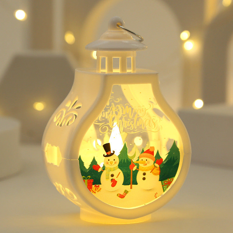 Kerstthema Snowglobe Style Lamp met LED -licht