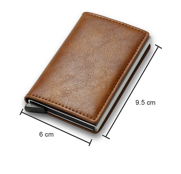 Multifunctional PU Leather Airtag Short Card Holder Wallet