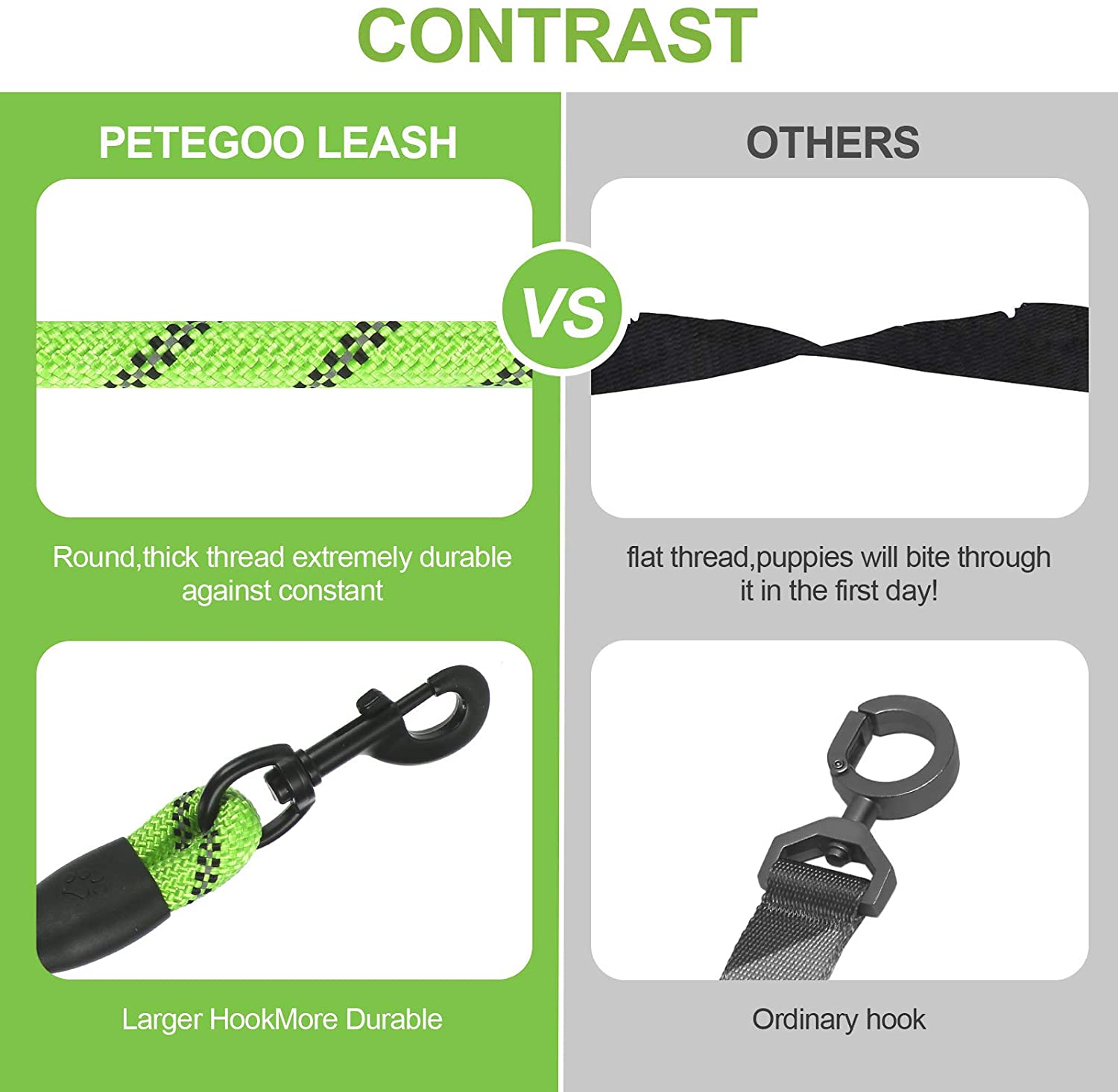 Luminous Dog Leash Chain For Small And Medium Breeds