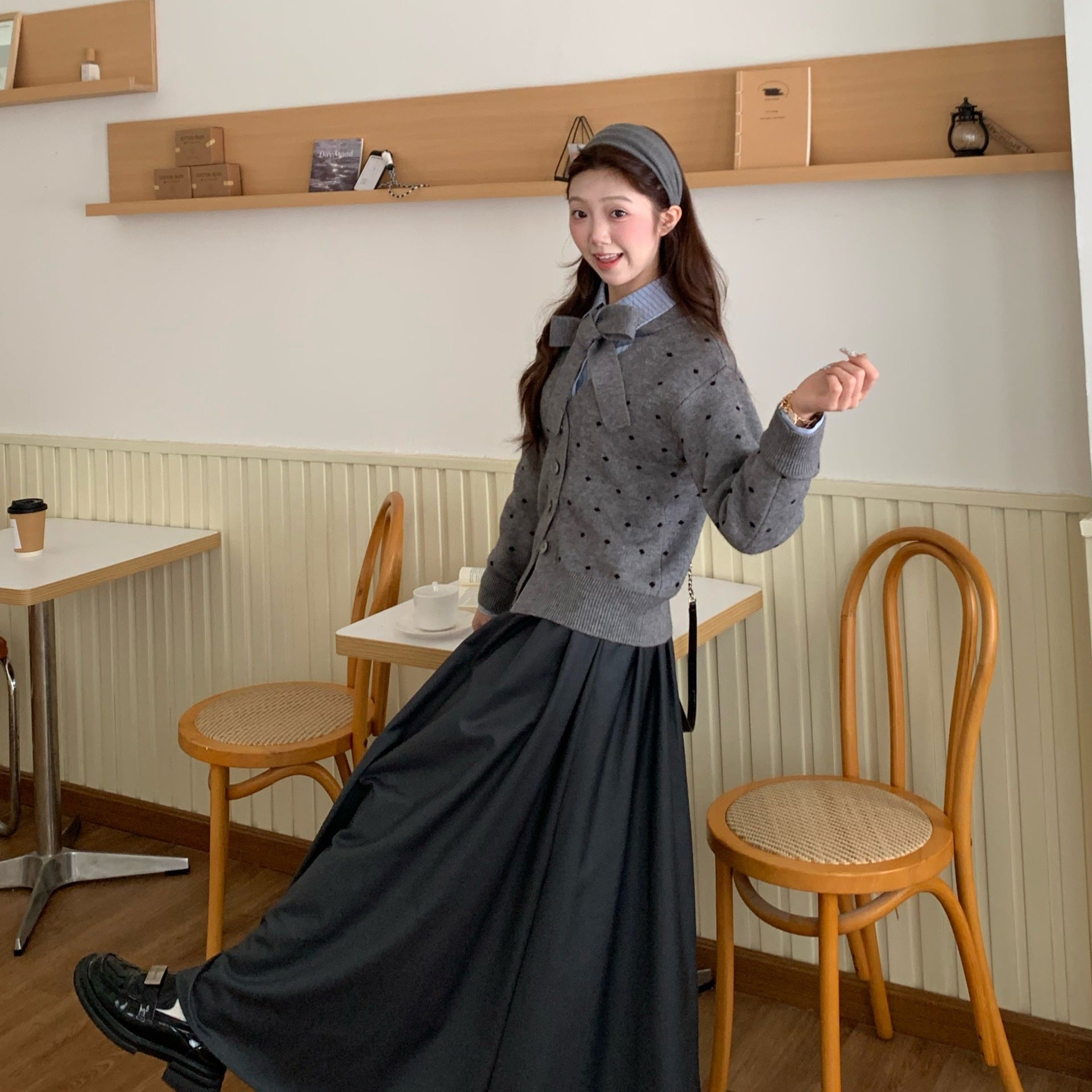 Vintage Women's High-waisted Long Skirt