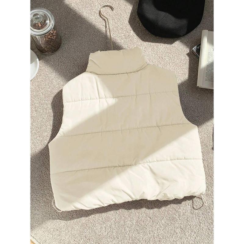 Double-sided Zipper Button Corduroy Drawstring Jacket