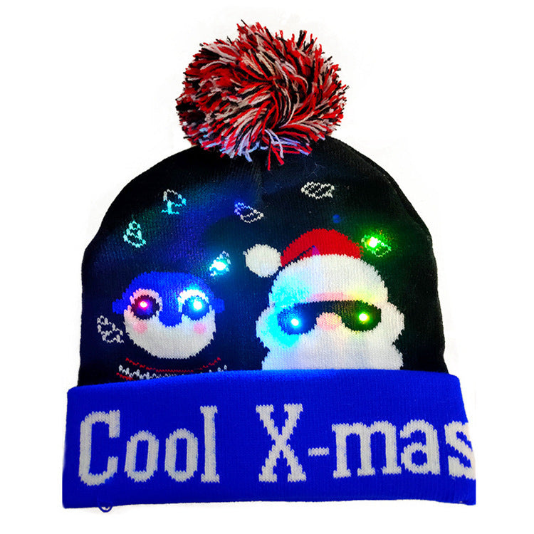 Festive Winter Christmas Toboggan Hat with Puffball