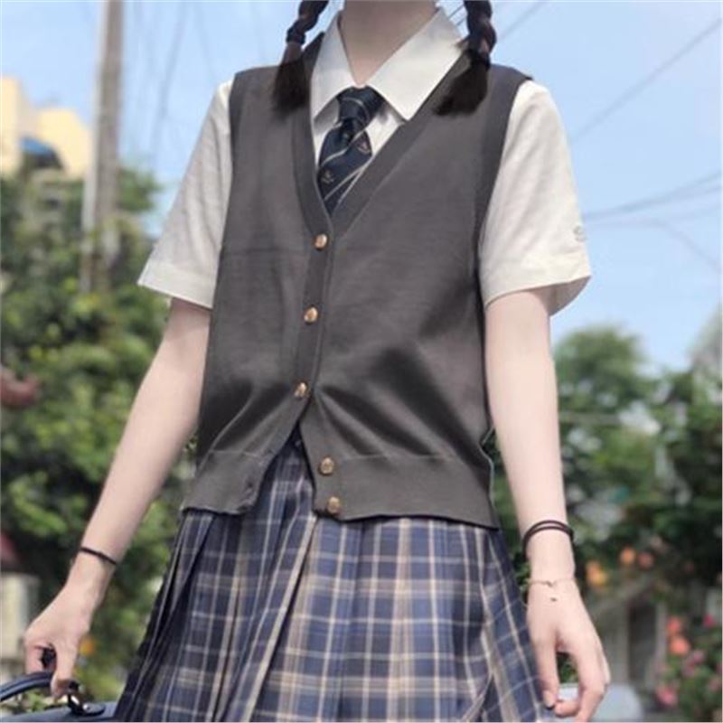 Loose Versatile Basic Knitted Cardigan Vest