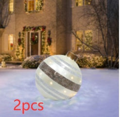 60 Centimeter Hanging Oversized PVC Christmas Ornaments for Exterior Decor