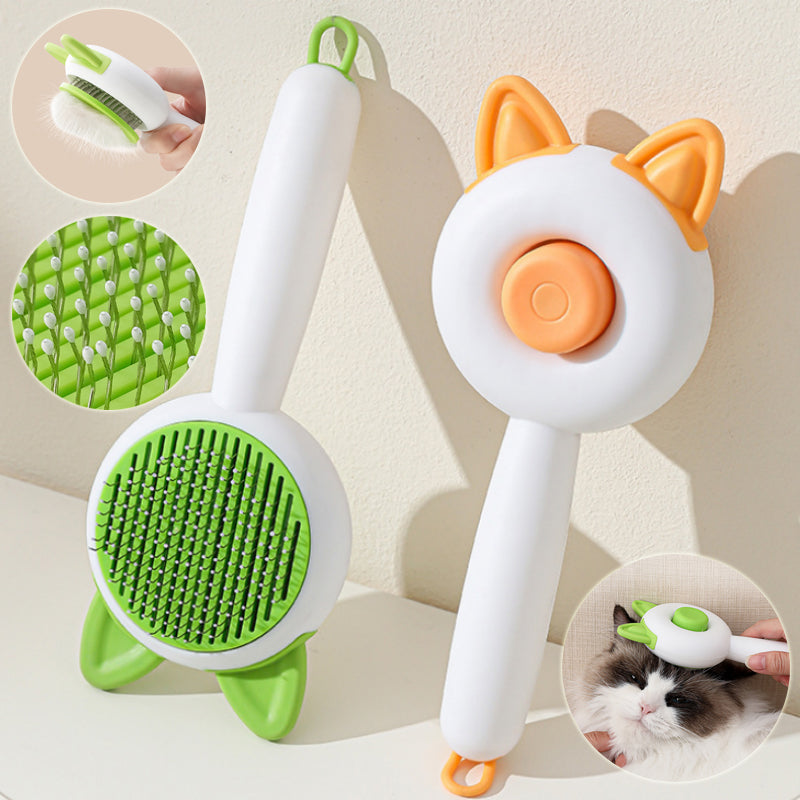 Self Cleaning Pet Hair Remover Brush For Grooming