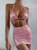 Women’s Two Piece Mini Skirt and Bra Set