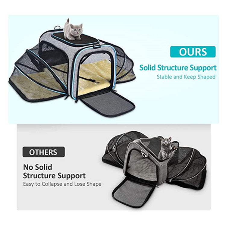 Airline Approved Expandable Soft Pet Carrier For Travel
