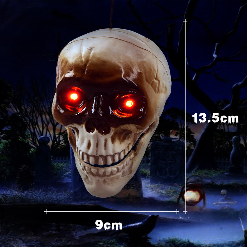 Licht Skull Animatronic met bewegingssensor Halloween -inrichting