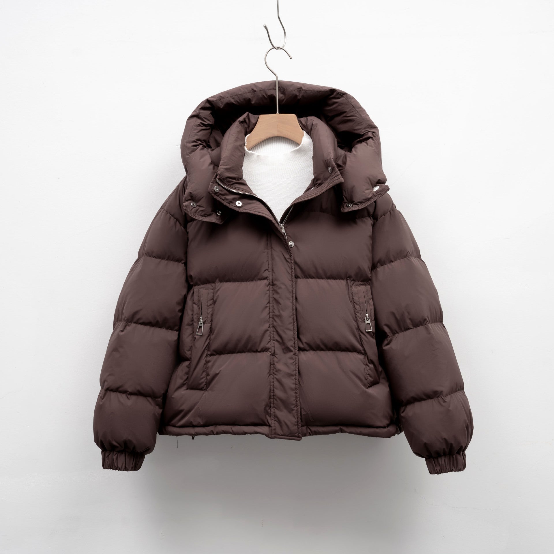 Women's Winter Korean-style Simple Hooded Warm Puffer Jacket