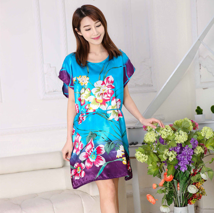 Colorblocked Butterfly Print Nightie - Theone Apparel