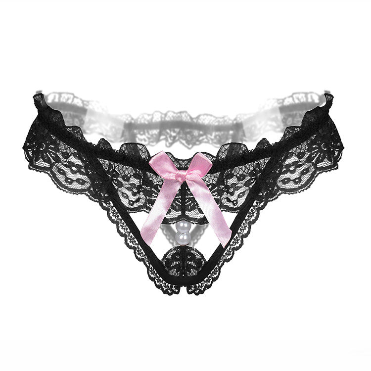 Penekaboo Pearl Cutout Lace Thong