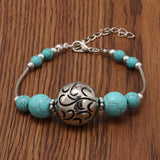 Turquoise and Metal Beaded Bracelet
