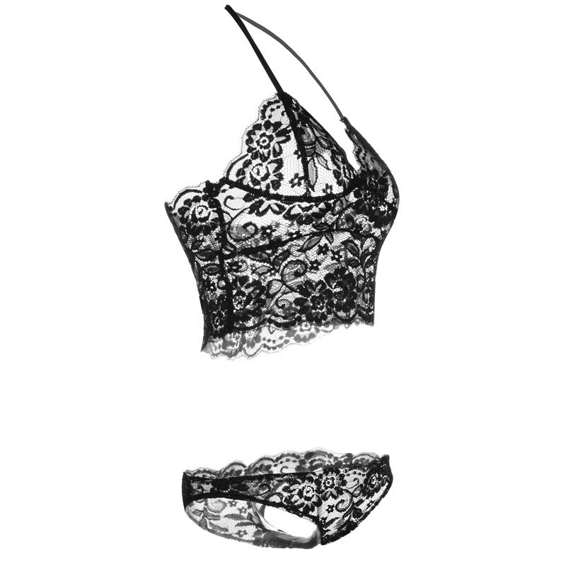 Half Crop Lace Bralette and Panty Set