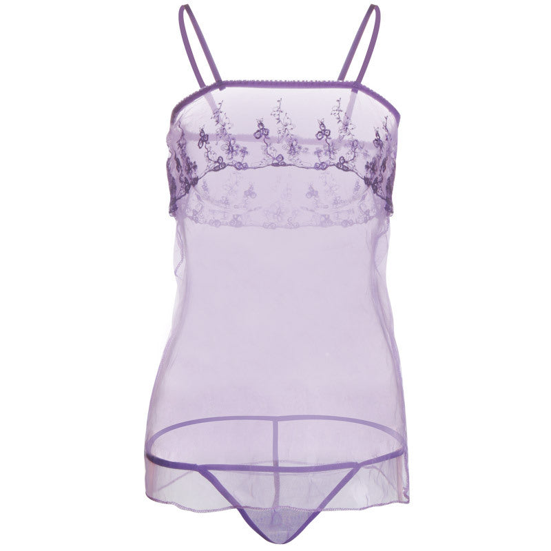 Layered and Laced Sheer Mesh Babydoll