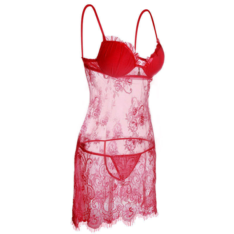 Velvet Cup Vintage Lace Lingerie Gown