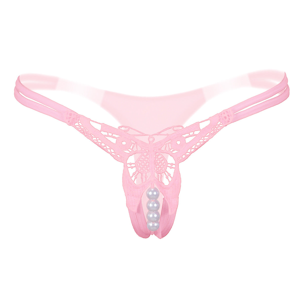 Double Band Butterfly Pearl Thong - Theone Apparel