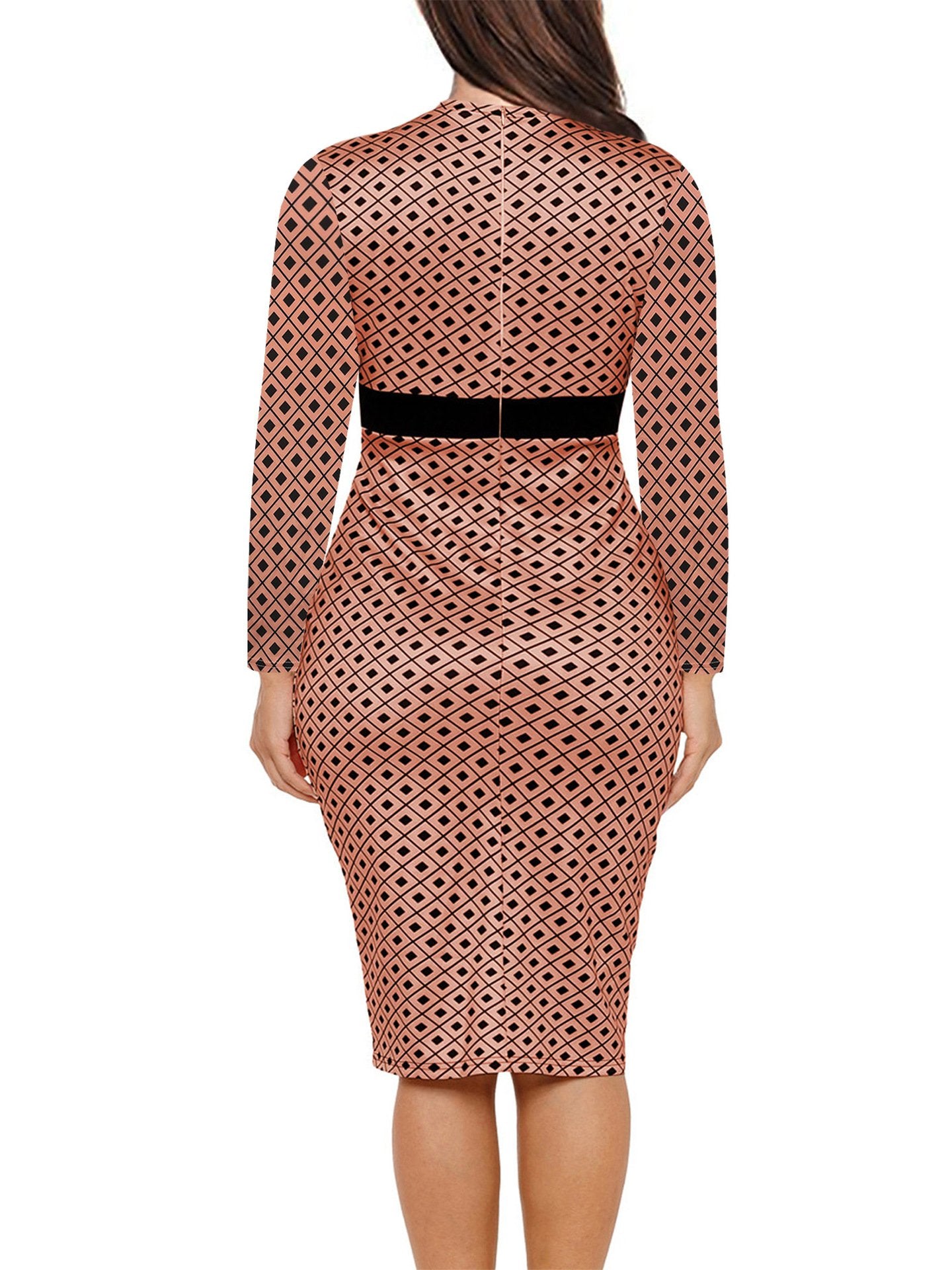 Pink & Black Diamond Sheath Dress