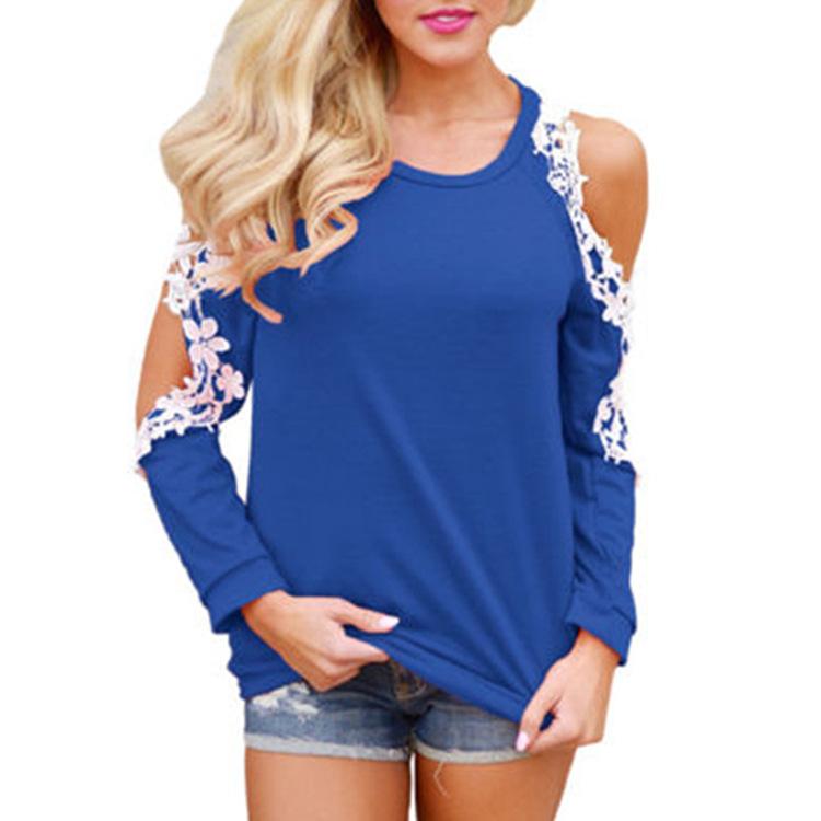 Floral Crochet Trim Cutout Top