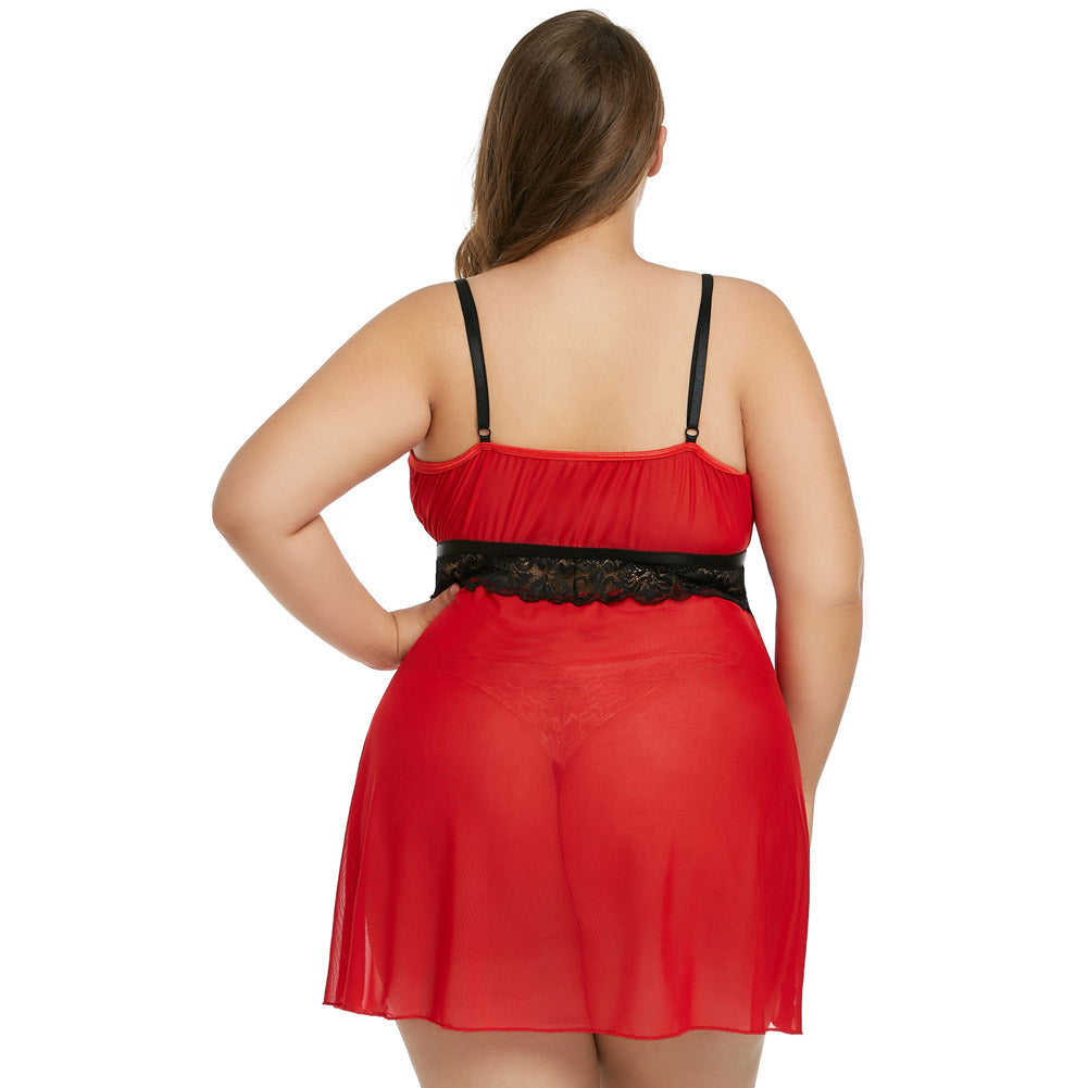 Plus Size Sexy Santa Claus Mini Dress