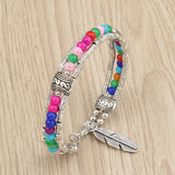 Bracelet de bracelet en perles multicolores
