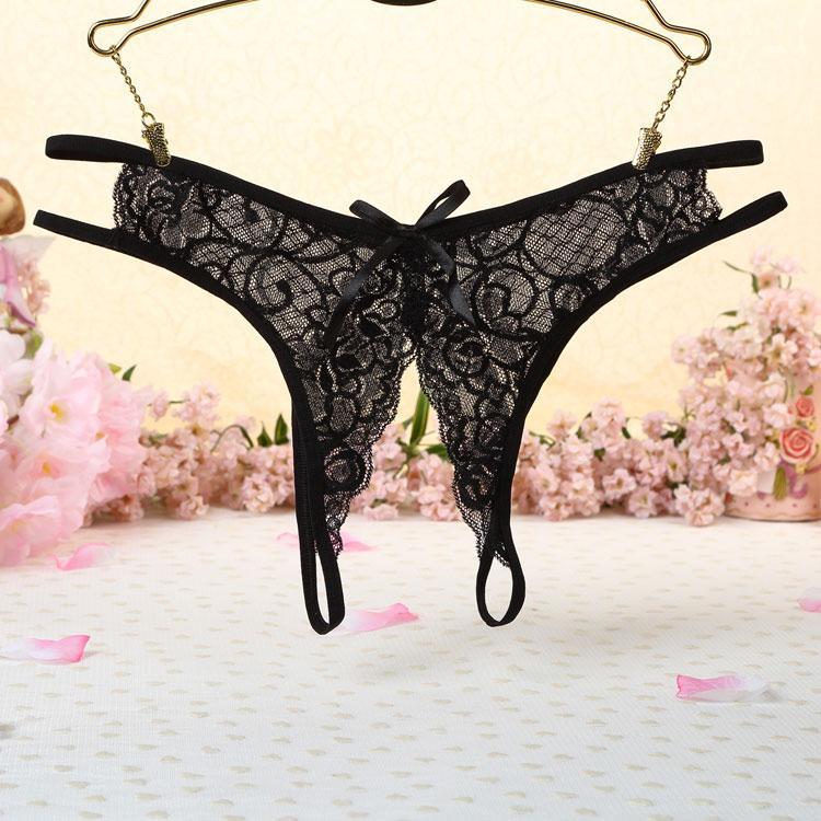 Crotchless Hip Strap Lace Panty - Theone Apparel