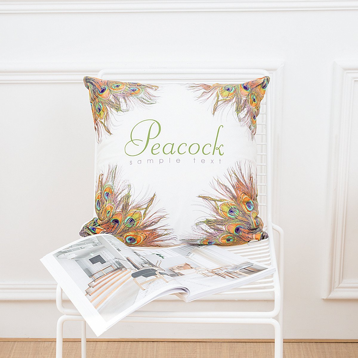 Feather Fascination Printed Pillow Covers-601-0005-S3-Theone Apparel
