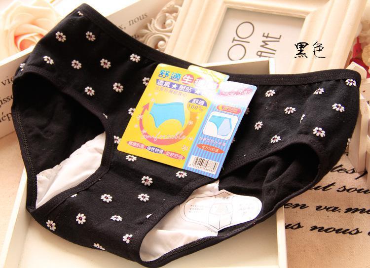 Floral Daisy Delight Hipster Panty-Black-Theone Apparel