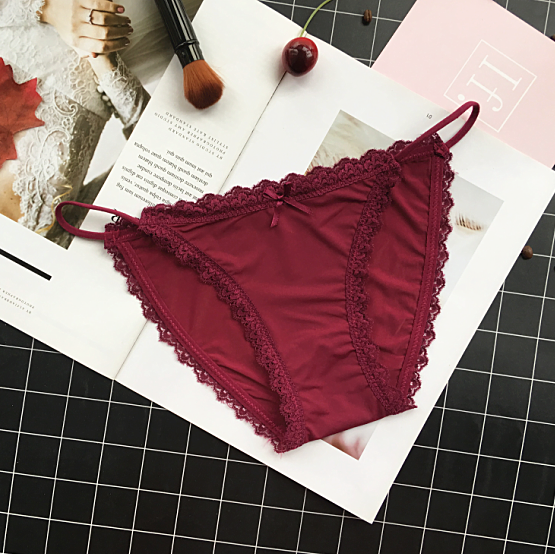 Full Coverage Briefs with Hip Band Strings-Dark Red-Theone Apparel