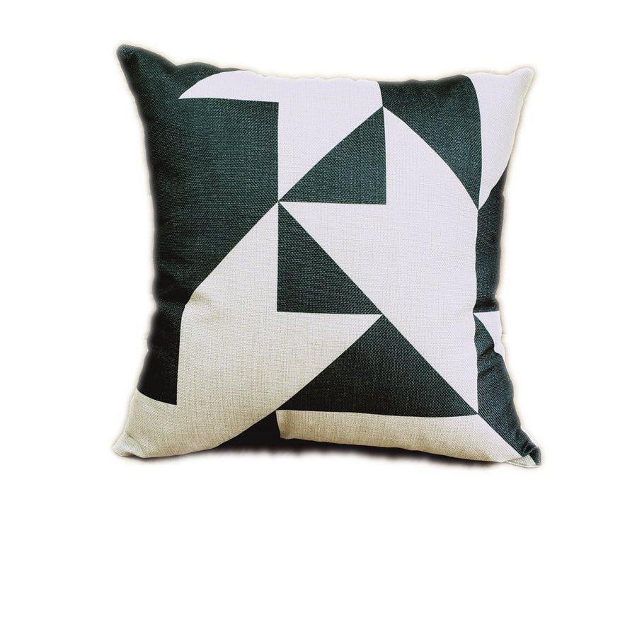 Geo Splice Triangle Print Pillow Covers-601-0004-S8-Theone Apparel