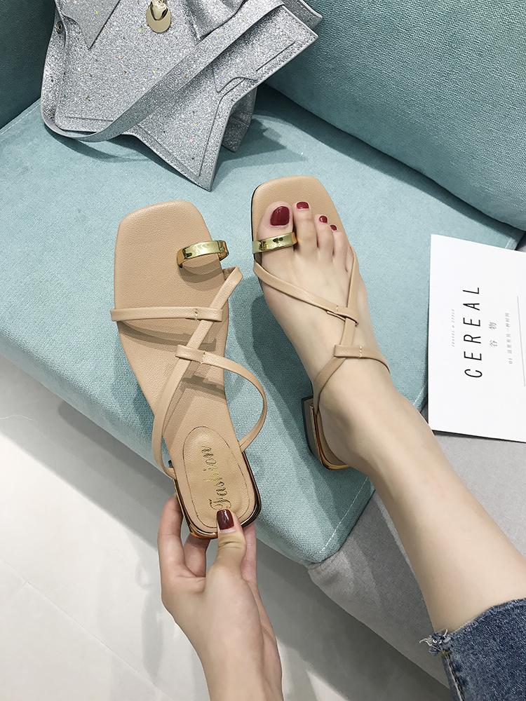 Golden Toe Slip On Sandals - Theone Apparel