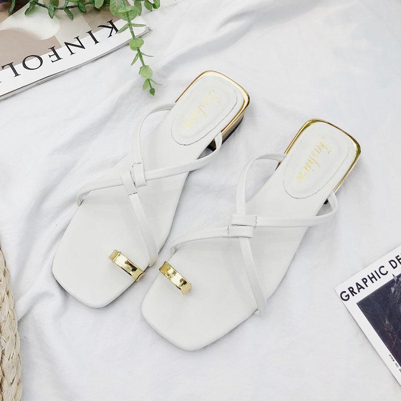 Golden Toe Slip On Sandals - Theone Apparel