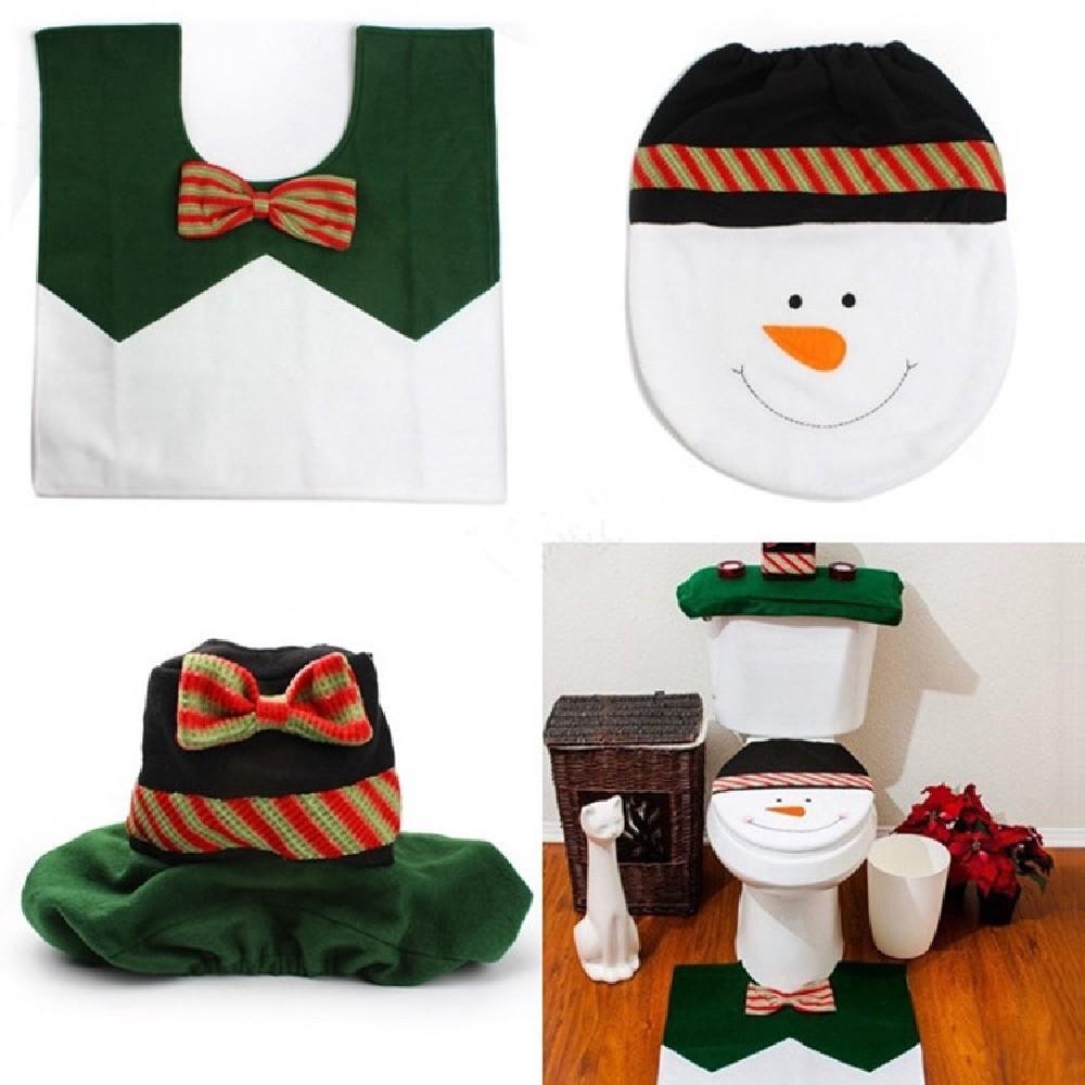 Happy Snowman Christmas Bathroom Set