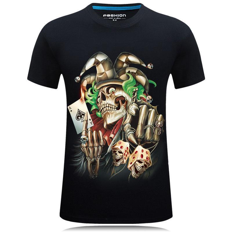 High Hand Joker Skeleton Shirt-Black-Theone Apparel