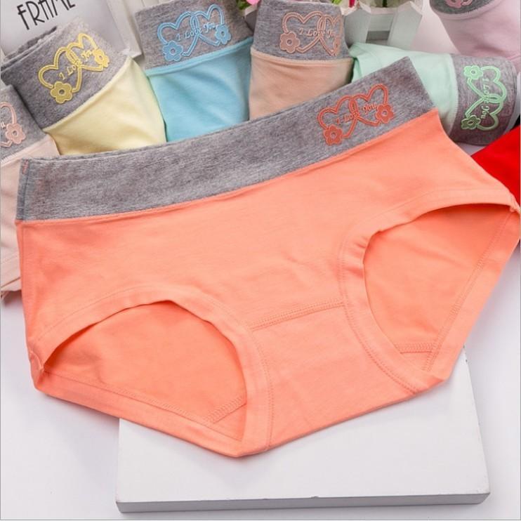 I Love You Novelty Hip Hugger Panty-Orange-Theone Apparel
