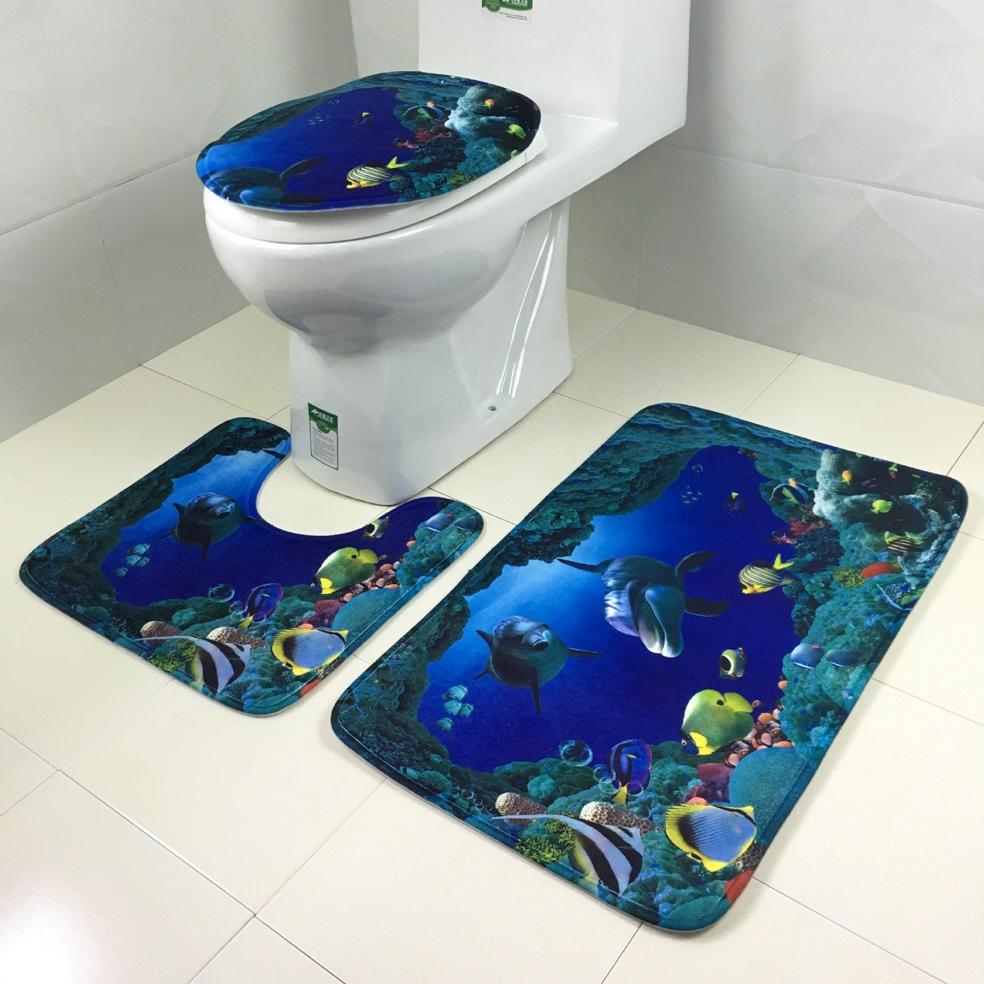 In the Wild Animal Print Bath Mat Set-621-0010-S3-Theone Apparel