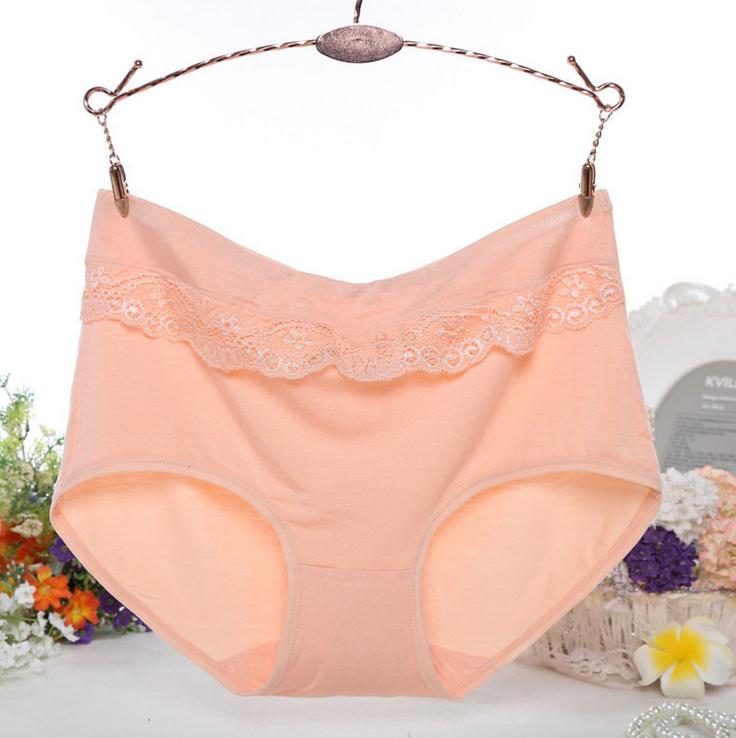 Lace Ruffle Nude High Rise Panty-Apricot-Theone Apparel