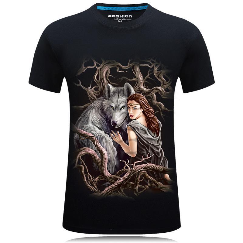 Lady And Her Beast Graphic Tee-Black-Theone Apparel