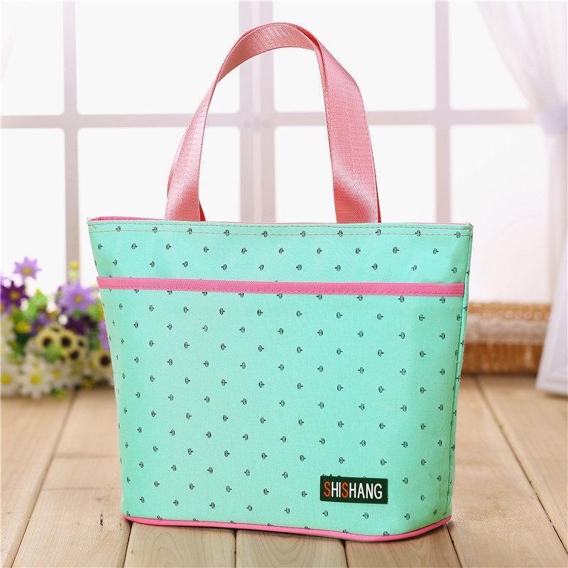 Large Preppy Print Tote Bag-Green-Theone Apparel