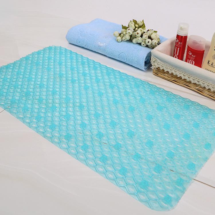 Large Rectangular Nonslip Bubble Bath Mat-Clear Green-Theone Apparel