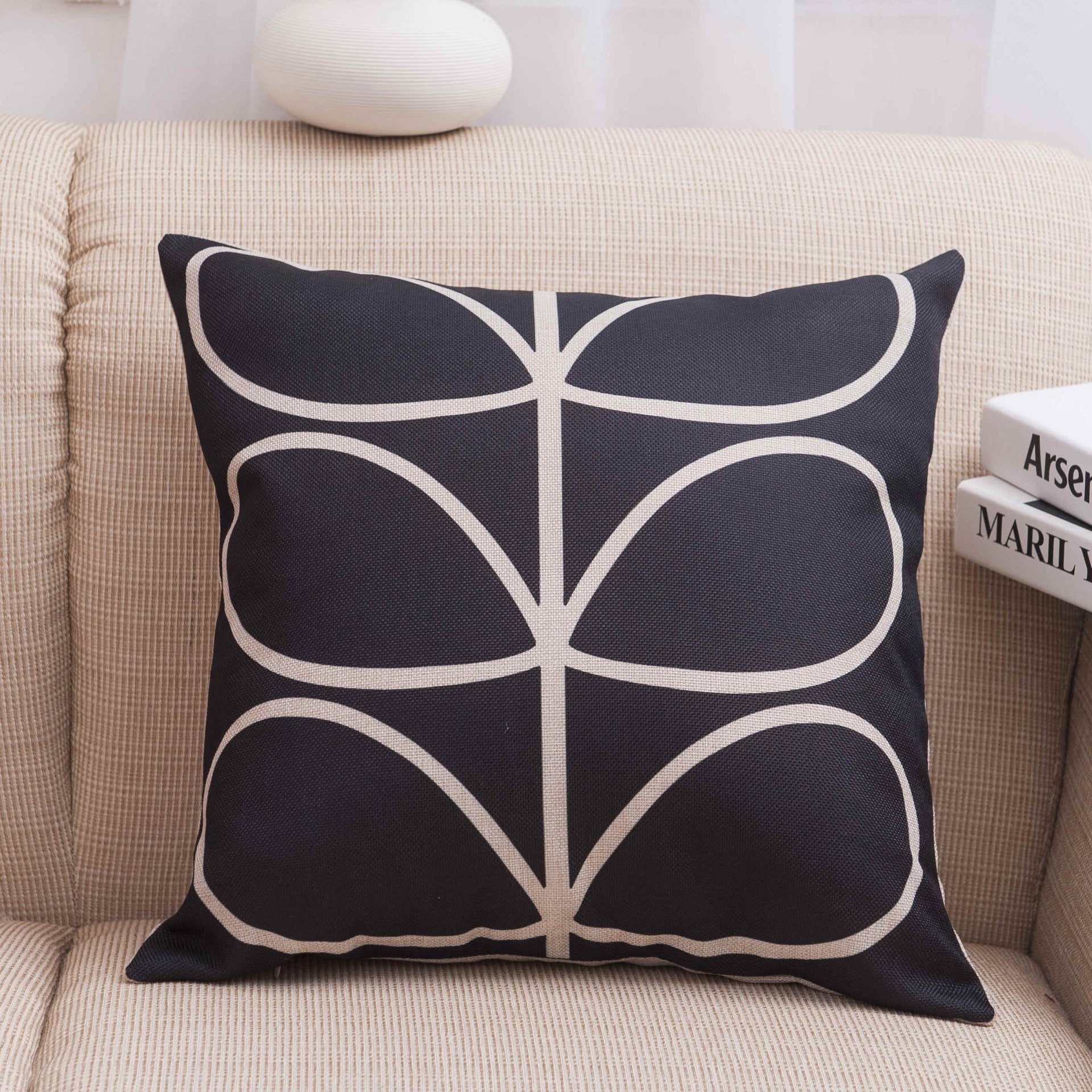 Leaf Drawing Print Pillow Covers-601-0010-S5-Theone Apparel