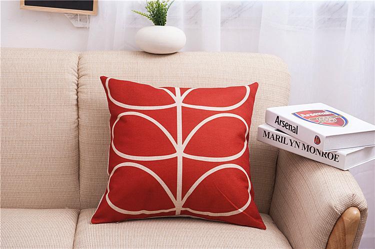 Leaf Drawing Print Pillow Covers