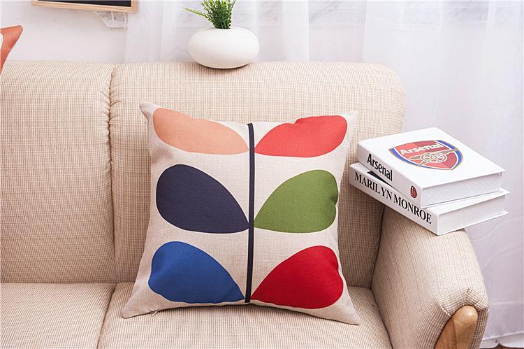 Leaf Drawing Print Pillow Covers-601-0010-S1-Theone Apparel