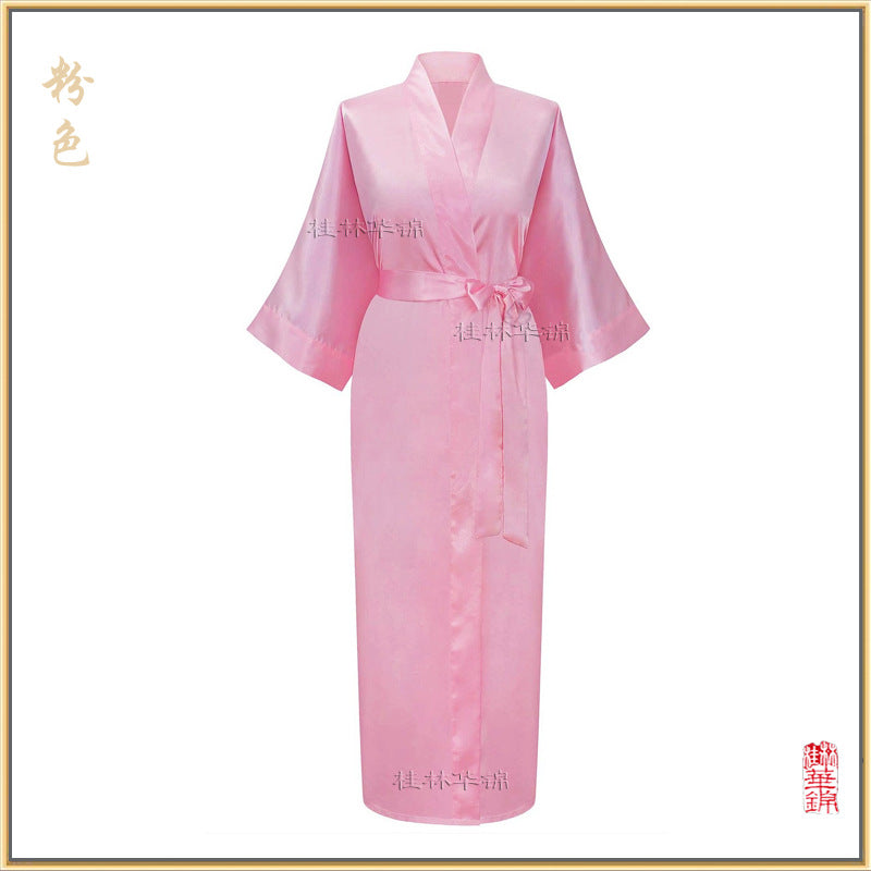 Long Lengths Loose Sleeve Robe-Pink-Theone Apparel