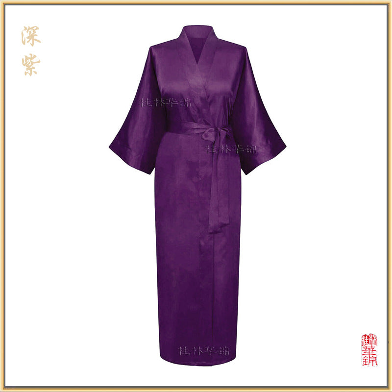 Long Lengths Loose Sleeve Robe-Dark Purple-Theone Apparel