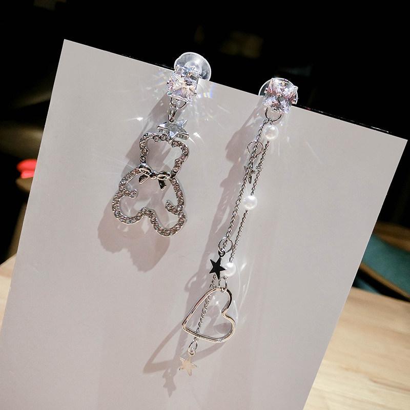 Lovable Gold-Tone Sparkle Earrings-Silver-Theone Apparel