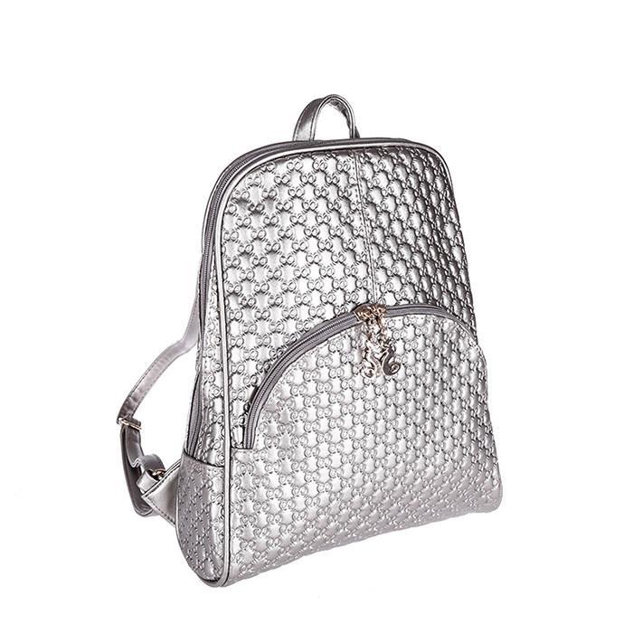 Metallic Magic Backpack Purse-Silver-Theone Apparel